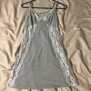 Grey lace night gown / mini dress